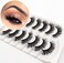 Veleasha False Eyelashes Wispy Faux Mink Lashes Fluffy Handmade Fake Eyelashes Natural Look 7 Pairs Pack Luxury Cat Eye Lashes (801)