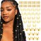 40PCS Gold Hair Cuffs for Dreadlocks, Braids, Locs - Metal Alloy Non-Piercing Adjustable Jewelry Hair Rings and Clips for Women and Men