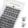 Cluster Lashes 72 Individual Lashes Clusters Eyelash Extensions False Eyelashes DIY Wispy Fluffy Lash Extension Kit Reusable False Eyelashes Natural Look Mix 10-16mm C D Curl (BM 01)