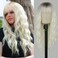 VERNA Platinum Blonde Wig with Bangs for Women, 26 Inch Ombre Blonde Wigs for Women, Natural Looking Blonde Wavy Wig with Dark Roots, Heat Resistant Synthetic Wig Blonde Hair wig for Daily Party Use