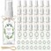 Vesici 24 Pcs Mini Hand Sanitizer Bottles Wedding Favors Bulk for Guests 2 oz Spray Bottle with Labels and Hemp Rope, Empty Spray Bottles for Hand Sanitizer Cooling Perfumes for Wedding Party