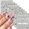 Halloween Skull Witch Pumpkin Ghost Gross Spider Nail Art Stickers, Holographic Luminous Nail Adhesive Sticker Design, Day of The Dead Glow in The Dark Nail Art Decals for Women Girls, Nail Art Tips