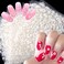 White Flowers Nail Art Stickers, 3D Floral Self-Adhesive Nail Sticker Design, Holographic Small Flowers Vine Leaf Nail Art Decals for Women Girls Manicure Charms Decorations DIY Floral Nail Decal