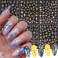Summer Nail Art Stickers, Holographic Laser Gold with White Nail Art Sticker Design, 3D Coconut Tree Leaf Flowers Shell Nail Art Transfer Decals for Women Manicure Beach Decorations, Nail Art Tips