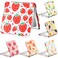 Vicenpal Compact Mirrors Small Pocket Fruit Design Mini Magnifying Portable Makeup Compact Pu Leather Double Sided Pocket Mirror for Women Girls Mother Kids Gift(24 Pcs)
