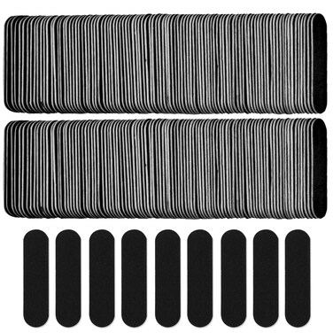 300 Pack Mini Nail File Bulk(180/240 Grit), Disposable Nail Files Double Sided Emery Boards Home or Professional Manicure Tools(Black)