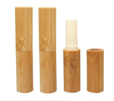3Pcs 3ml Natural Bamboo Lip Balm Tubes Empty Refillable DIY Lipstick Tube Holder Cosmetic Lipstick Gloss Containers