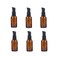 vipolish 6 PCS 30ML (1 Ounce) Empty Amber Glass Lotion Pump Press Bottle Cream Lotion Foundation Container Dispenser Storage for Travel Business Trip
