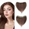 Unisex Women Men's Toupee Straight Tape on Human Hair V-shape Hairline Hair Extension PU Thin Biological Base Hair Toppers Replacement (0.78 * 6.3 inch,6 inch, Medium Brown)