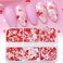 Romantic Love Heart Nail Sequins Holographic Butterfly Flower Nail Flakes Design Nail Charms 3D Confetti Sequins Colorful Heart Flower Nail Glitter Sequins for Women