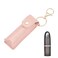WADORN Chapstick Keychain Holder, 6.3 Inch PU Leather Clip-on Lipstick Organizer Pouch Portable Lip Balm Sleeves Holder with Keychain Lip Gloss Holder Storage Women Travel Outdoor Accessories, Pink