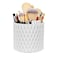 WAFJAMF Makeup Brush Holder 360 Rotating Cosmetics Holders Storage Cup for Vanity Desktop Bathroom Countertop 5 Slot Makeup Brushes Container - Classic Style - Pearl White