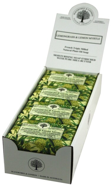 Wavertree &amp; London Lemongrass &amp; Lemon Myrtle Scented Natural Soap (8 Bars), 7oz Moisturizing French Triple Milled Soap Bars enriched with shea butter - Plant Oil Bath &amp; Body Soap for All Skin Types
