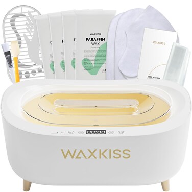 Waxkiss Intelligent Paraffin Wax Machine for Hands &amp; Feet, Fast Melting 4500ml Large Capacity Paraffin Bath Warmer Kit with Paraffin Blocks
