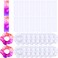 Waydress 12 Pieces Tie Dye White Scrunchies and White Stretchy Headband, Solid Scrunchies Elastic Hair Ties Cotton Soft Elastic Headbands Yoga Headband Ponytail Holder for Women Hair Styling