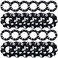 Waydress 24 Pieces Hair Scrunchies, Volleyball Pattern Satin Elastic Scrunchies, 2 Sizes, Black, Hair Accessories for Girls Women Players Teams Gifts
