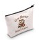 WCGXKO BG3 Gift for Dungeon Game Masters Owlbear Don't Care Zipper Pouch Makeup Bag (B-Owlbear), beige