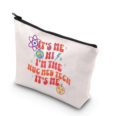 WCGXKO Nuc Med Technologist Gift Xray Tech Gift It's Me Hi I'm the Nuc Med Tech It&rsquo;s Me Zipper Bag Makeup Bag (nuc med tech)