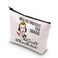 WCGXKO Retro Style Housewife Gift Sarcastic Vintage Housewife Cosmetic Bag Retro Sassy Housewife Zipper Pouch Makeup Bag (HOW DO I)
