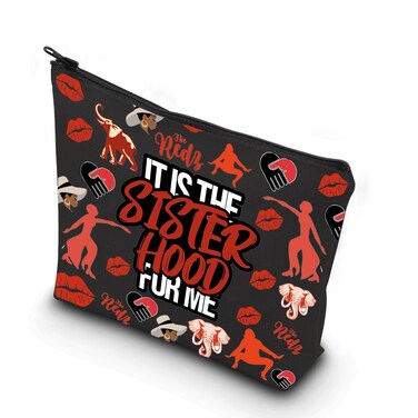 WCGXKO DST Gift Redz Gift 1913 Sorority Theme Gft It's The Sisterhood For Me Zipper Pouch Makeup Bag (FOR ME 1913 1)