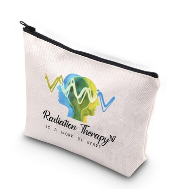 WCGXKO Radiation Therapy Cosmetic Bag Radiation Therapist Gift Leaving Gift for Radiation Therapist (Heart Radiation Therapy)