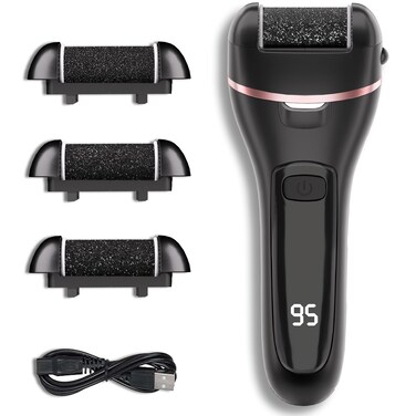 Electric Callus Remover for Feet with 3 Roller Heads 2 Speed Rechargeable Waterproof Foot File Perfect for Dead Hard Cracked Dry Skin