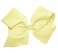 WD2U Girls Large 6" Grosgrain Knotted Boutique Hair Bow Alligator Clip Light Yellow