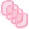 Weewooday 4 Pcs Mesh Makeup Bag Mesh Cosmetic Bag Travel Toiletry Pouch with Zipper Mini Makeup Cosmetic Purse for Daily Accessory (Pink,Small)(Small,Pink)