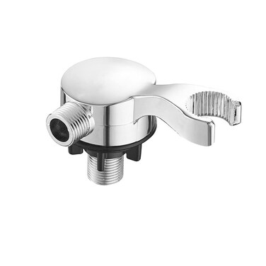 Salon Shampoo Bed Bowl Sink Sprayer Holder Hair Wash Basin Handheld Spray Head Holder Shower Head Nozzle Handle Wand Holder Bracket with Hose Connector Chrome