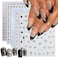 6Sheets Rhinestones Star Nail Art Stickers,3D Self-Adhesive Glitter Gold Silver White Black Stars Nail Art Design Decals Star Stickers for Acrylic Nails Art for Women Girls DIY Manicure Decorations