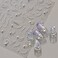White French Tips Pearls Nail Art Stickers 5D Embossed Romantic Nail Stickers Line Nail Decals Design Nail Accessories for Women Valentine's Day Nail Art Decoration