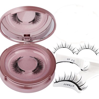 Magnetic Eyelashes 2 Pairs Reusable Magnetic Eyelashes with Applicator Natural Look Cat Eye No Glue Needed Magnetic Fake Eyelashes Kit Easy to Wear and Remove by Wendy Lashes(24P+YJ01)