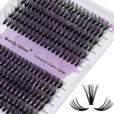 40/50D Cluster Lashes Individual Lash Clusters 12-16mm Mixed Length C/D Curl Eyelash Light DIY Lash Clusters Thin Band Eyelash Soft Lashes that Look Like Eyelash Extensions(40/50D-D,12-16mm Mixed)