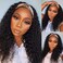 WENYAN Headband Wig Human Hair Deep Wave 22 Inch Wigs for Black Women Glueless None Lace Front Curly Wave Wig Brazilian Virgin Hair Wear and Go Wigs Machine Made 150% Density Natural Color
