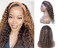 WENYAN Ombre Headband Wig Human Hair Deep Wave #4/27 Highlight Curly Headband Wigs for Black Women Human Hair Glueless None Lace Front Wig Brazilian Virgin Hair Wear and Go Wigs 150% Density 22 Inch