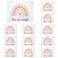 50 Pcs Rainbow Cosmetic Bag Inspirational Gifts for Women Motivational Quotes Makeup Bag EVA Matte Cosmetic Bags Bulk Waterproof Zippered Pouch for Women Teacher Christmas Gift (You Are Enough)