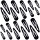 WILLBOND 40 Piece Barrettes Women Snap Hair Clips Women Large Metal Snap Nonslip Hair Clip Accessories, 3.5 Inch, 3.1 Inch, 2.8 Inch, 2.4 Inch, 2 Inch(Black)
