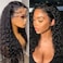 Wingirl 180 Density 13x4 HD Lace Front Wigs Human Hair Pre Plucked with Baby Hair Transparent Glueless Brazilian Deep Wave Frontal Wigs for Women Natural Black Color