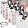 12 Sheets Halloween Nail Art Stickers Decals Glow in The Dark, Cute Spider Web Pumpkin Ghost Skull Bat 3D Design Self-Adhesive Nail Art Decals, DIY Manicure Decoration Supplies for Women Kids