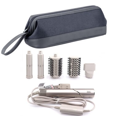 Airwrap Travel Case for Dyson/Shark Flexstyle, Travel Pouch for Complete Styler and Attachments, Travel Bag for Hair Dryer (Dark Gray)