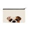 WIRESTER Canvas Zipper Makeup Bag, Cosmetic Pouch, Organizer Case for Women Girl, Multi-Purpose Travel Cosmetic Bag - English Bulldog