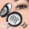 wiwoseo Magnetic Eyelashes Natural Look Magnetic Lashes No Glue Magnetic Eyelashes without Eyeliner Clear Band Lashes Wispy Cluster Lashes Look Like Extensions Magnetic Eyelashes with Applicator