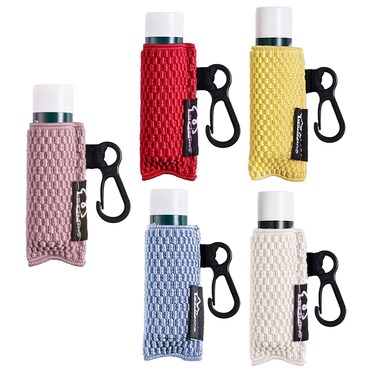 WKieason Lip Balm Sleeves Holder Keychain 5pcs Clip on Chapstick Keychain Holder Pouch Tight-Knit Elastic Lipstick Key Chain Holder