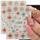 2 Sheets Spring Nail Stickers for Nail Art - Flower Nail Art Stickers Spring 5D Embossed Nail Decals Gold Rim Floral Manicure Supplies Flower for Nails Decoration
