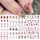 WOKOTO 9 Sheets Flower Nail Art Stickers for Hel Nails 3D Self-Adhesive Pink Red Rose Nail Decals Floral Designs Nail Stickers for Acrylic Nails Art Red Rose Nail Art Design Stickers for Women