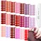WOKOTO 20 Sheets Red Series Solid Color Full Nail Wraps with Nail File Self-Adhesive Nail Stickers Real Nail Polish Strips for Women Nails Art