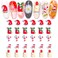 WOKOTO 30pcs Christmas Nail Charms for Nail Art 3D Nail Jewels for Acrylic Nails Christmas Hat Socks Candy Canes Nail Jewels for Nail Art Charms for Nails 3D Nail Charms Christmas Nail Art Gems
