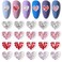 WOKOTO 20 Pcs 3D Heart Nail Charms Silver Nail Heart Charms for Nail Art Jewels Valentines Day Nail Gems and Rhinestones Heart Charms for Nails Heart Nail Art Gems 3D Heart Rhinestones for Nails
