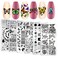 WOKOTO 6Pcs Butterfly Nail Stamping Plates For Nails Bows Flowers Nail Stamp Plates Kit Nail Stamping Kit Stamping Nail Polish Plates For Nail Art Plates Nail Stamper Plate Nail Art Stamp Templates
