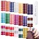 WOKOTO 20 Sheets Multicolor Glitter Solid Nail Wraps for Women Girls Nail Art